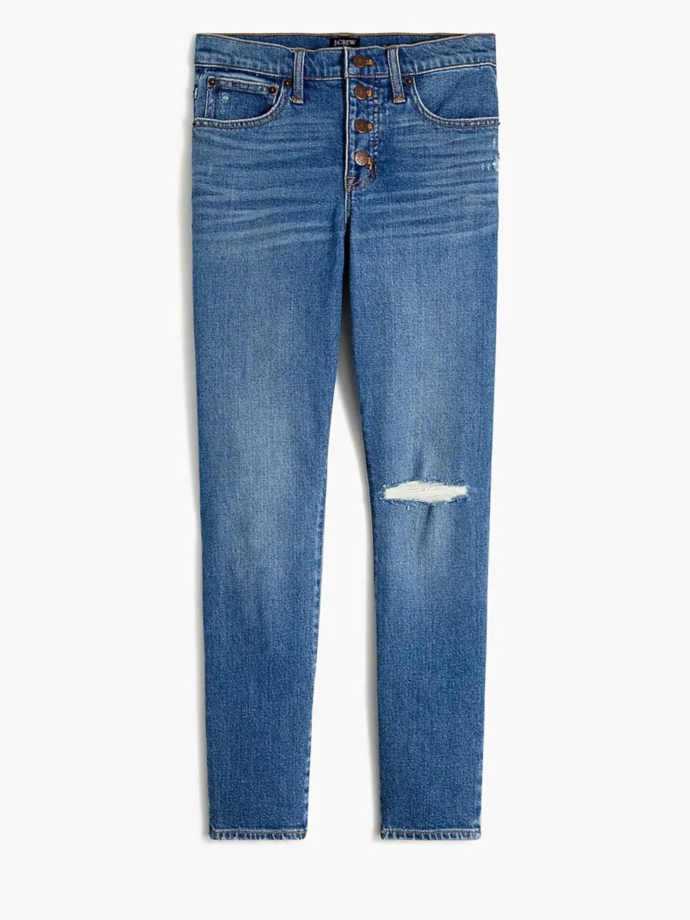 J. Crew Fact NWT 10" High-Rise Distressed Skinny Jeans Size 27 in